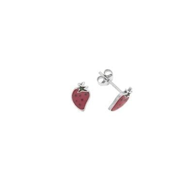 Silver earrings 925° with strawberry