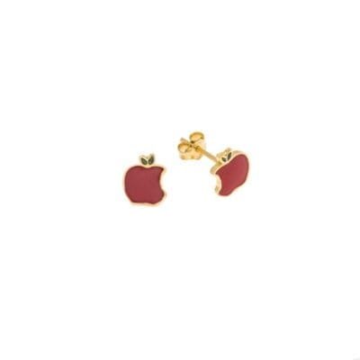 Silver earrings 925° with apple