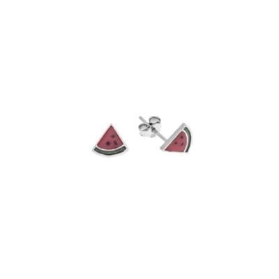 Silver earrings 925° with watermelon