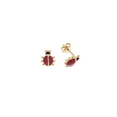 Silver earrings 925° with ladybug