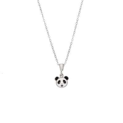 Κολιέ  Ασήμι 925° Μενταγιόν με αρκουδάκι πάντα