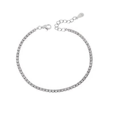 Bracelet made of silver 925, Riviera with white cubic zirconia