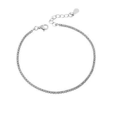 Silver bracelet 925° Riviera with white cubic zirconia