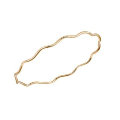 Bracelet of gold plated silver 925, with wavy design