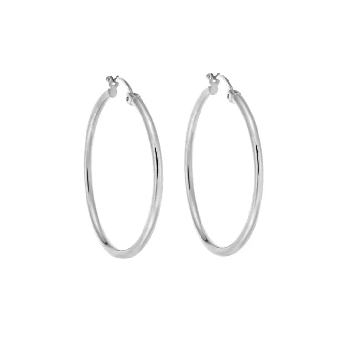 Women's earrings of silver 925, hoop