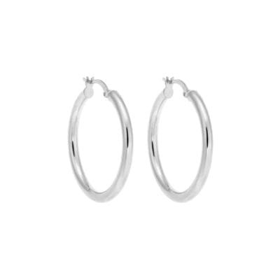 Women's earrings of silver 925, hoop