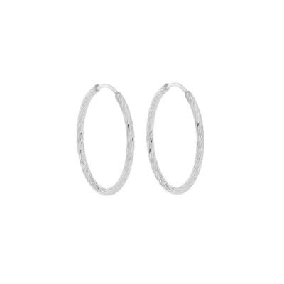 Women's earrings of silver 925, hoop