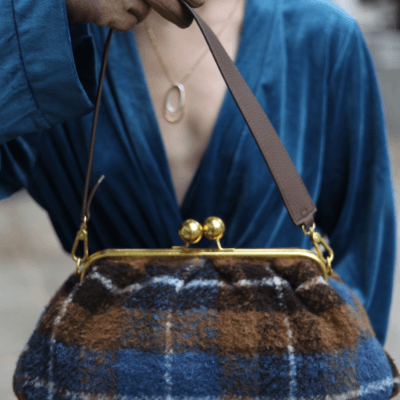 Vintage Knitted Bag with various colors and strap