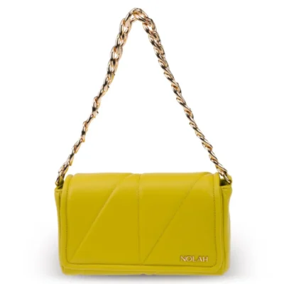 Τσάντα Nolah Flap με χρυσή χοντρή αλυσίδα