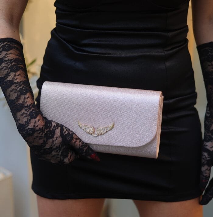 Τσαντάκι με Φτερό Gavello Φάκελος - Clutch με Strass