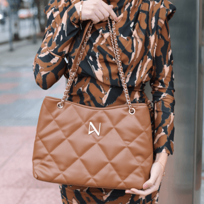 Nolah Tote Quilted bag with gold detailing