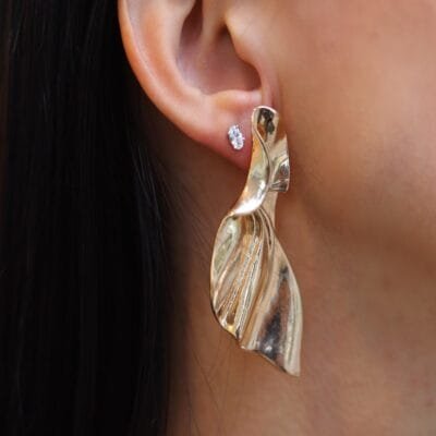 Σκουλαρίκια Stainless Steel Καρφωτά Σφυρήλατα