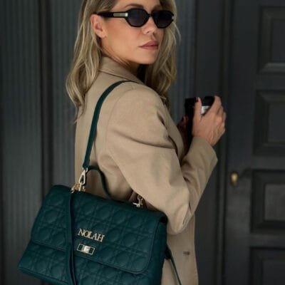 Nolah bag Quilted shoulder bag with logo