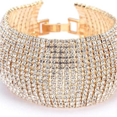 Βραχιόλι Stainless Steel Μαλακό με όλο Strass