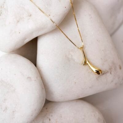 Κολιέ Ασήμι 925° Μενταγιόν με φύλλο