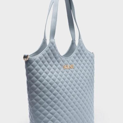 Τσάντα Nolah Tote Καπιτονέ σε γαλάζιο χρώμα