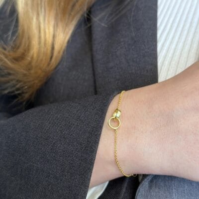 Βραχιόλι Ασήμι 925° με ενωμένους κύκλους