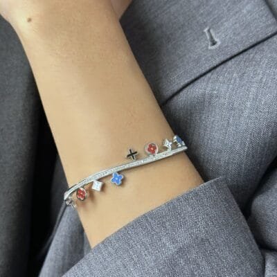 Βραχιόλι Stainless Steel Χειροπέδα με πολύχρωμο σχέδιο