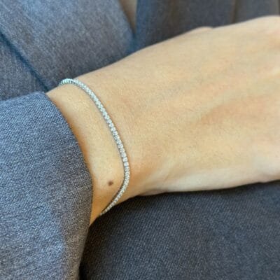 Βραχιόλι Ασήμι 925° Ριβιέρα λεπτή