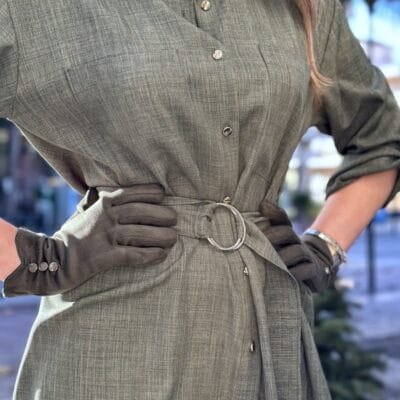 Πουκαμίσα πράσινη με ζώνη