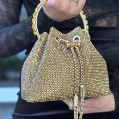 Vintage Bag Vintage pouch with rhinestones