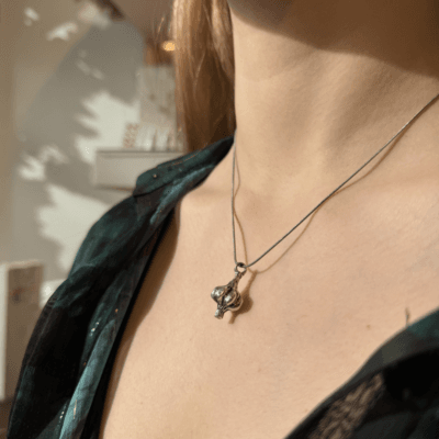 Κολιέ Stainless Steel Μενταγιόν με σκόρδο