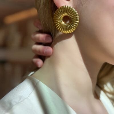 Σκουλαρίκια Stainless Steel Καρφωτά σπιράλ κύκλοςς