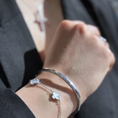 Βραχιόλι Ασήμι 925° με λουλουδάκια