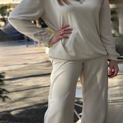 Σετ Φόρμα με cutout καρδούλα κσι κρυσταλλάκια