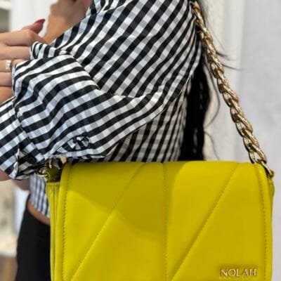 Τσάντα Nolah Flap με χρυσή χοντρή αλυσίδα
