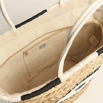 Τσάντα Nolah Ψάθινη με μεγάλο μάτι