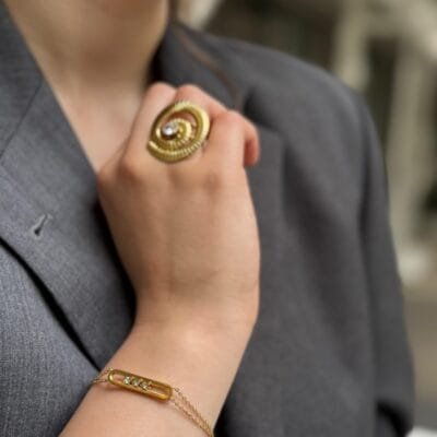 Βραχιόλι Stainless Steel Αλυσίδα με λεπτομέρεια με μπίλιες