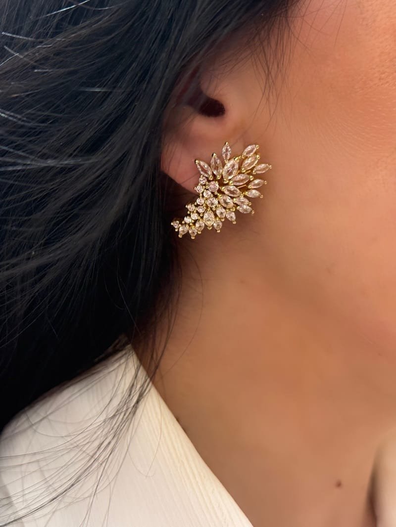 Σκουλαρίκια Stainless Steel με κρυσταλλάκια