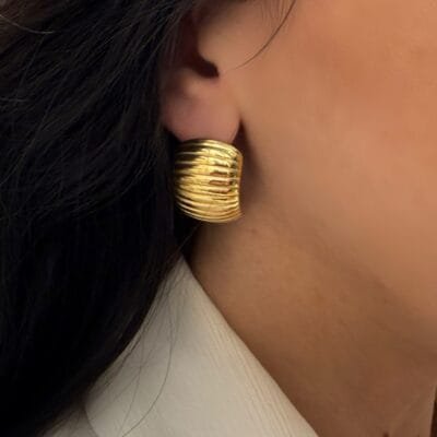 Σκουλαρίκια Stainless Steel κοχύλι χρυσό