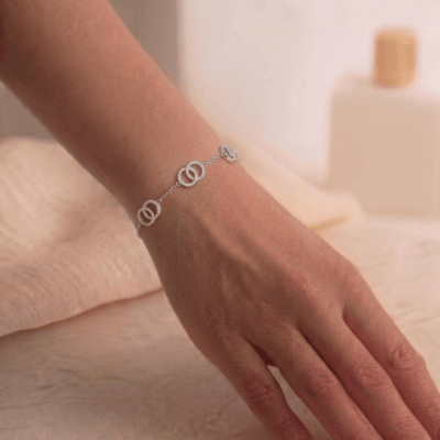 Βραχιόλι Stainless Steel Αλυσίδα με ενωμένους κύκλους