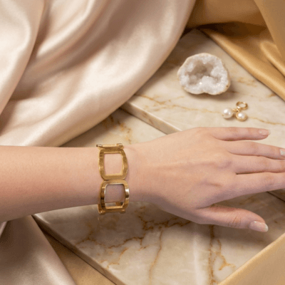 Βραχιολι Stainless Steel Χειροπέδα με κύκλους