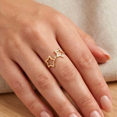 Δαχτυλίδι Stainless Steel με αστέρι