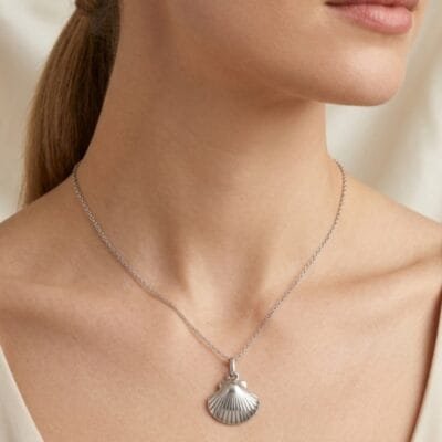 Κολιέ Stainless Steel με κοχύλι