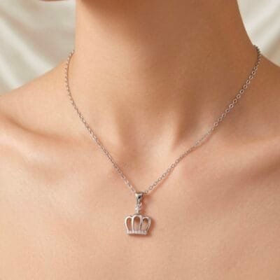 Κολιέ Ασήμι 925° με κορώνα