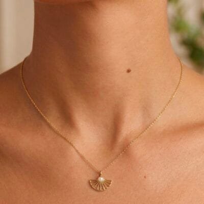 Κολιέ Ασήμι 925° με βεντάλια