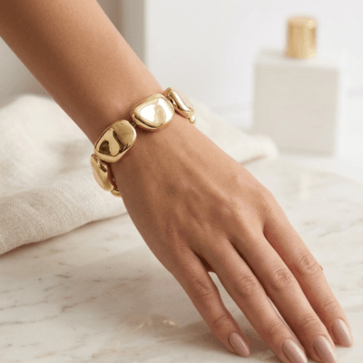 Βραχιόλι Stainless Steel Χειροποίητο με λάστιχο