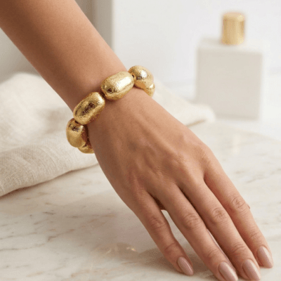 Βραχιόλι Stainless Steel Χειροποίητο με λάστιχο