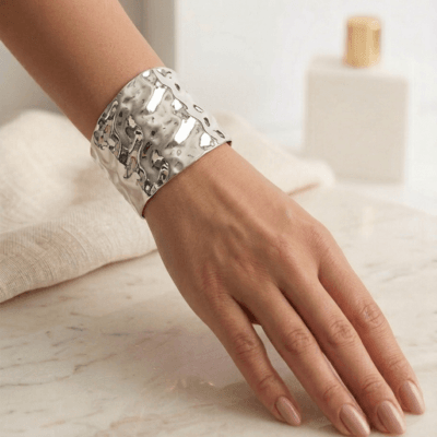 Βραχιόλι Stainless Steel Χειροπέδα λαμπερή