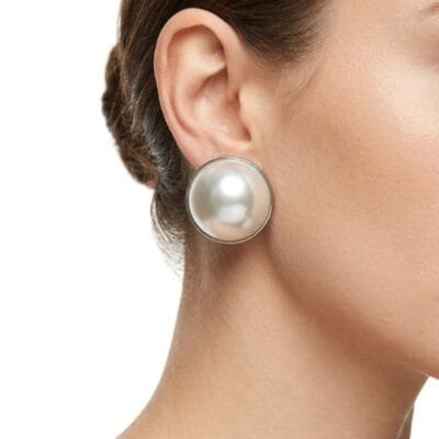Σκουλαρίκια Stainless Steel με πέρλα
