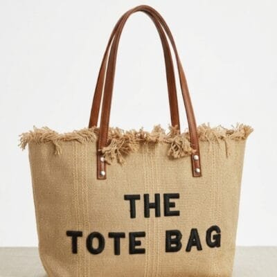 Τσάντα Ψάθινη Tote Μεγάλη