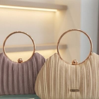 Τσαντάκι Clutch Σκληρό με στρογγυλό handle