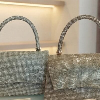 Τσαντάκι Clutch Τσαντάκι Top Handle με Strass