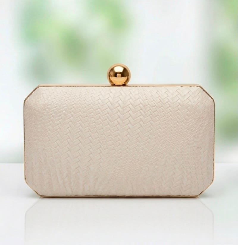 Τσαντάκι Clutch Σκληρό με σχέδιο σε χρυσό